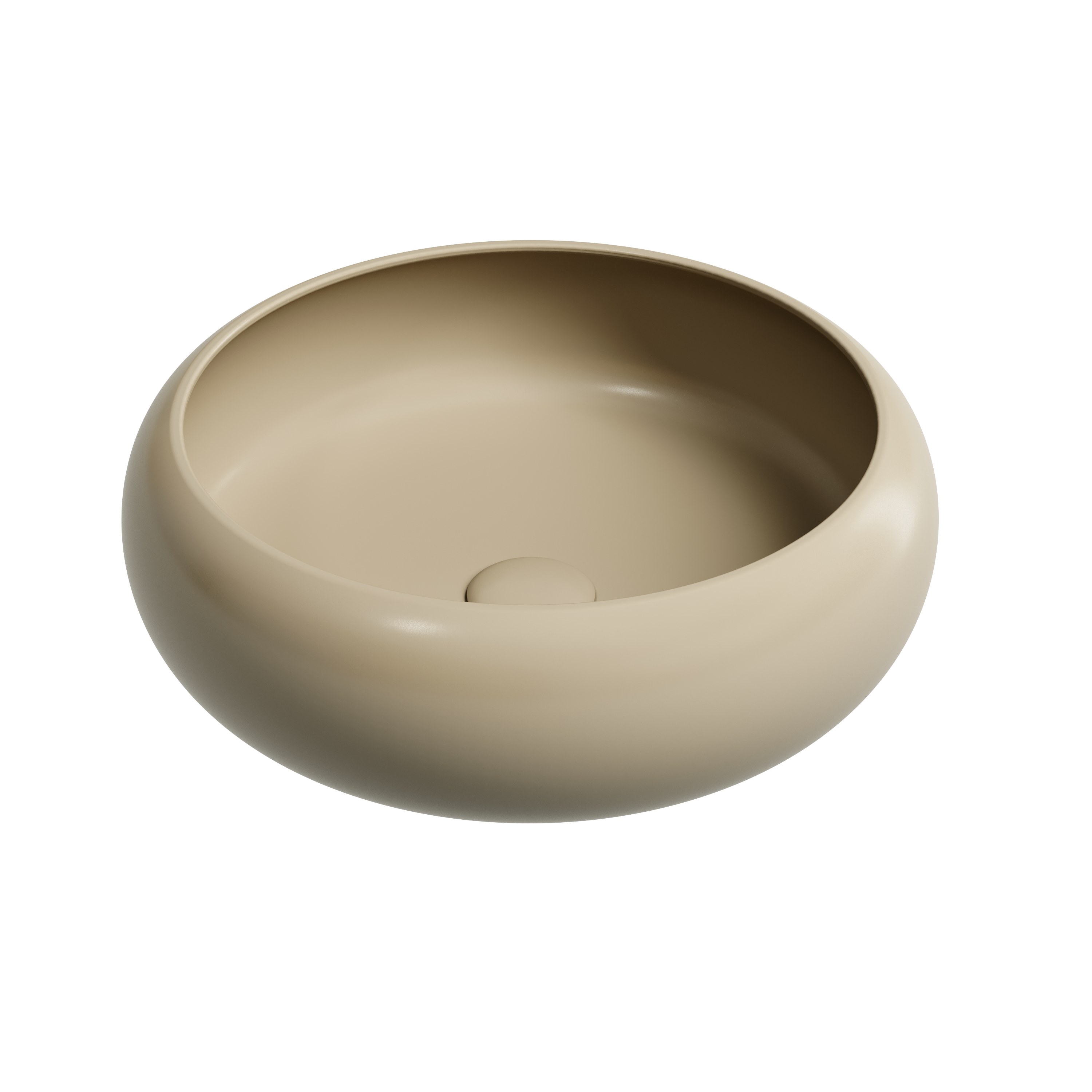 Раковина из сантехнического фарфора Ceramica Nova Элемент (Element) 36 см CN6050MC накладная цвет бежевый матовый