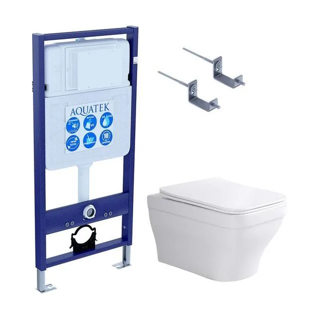 SET AQUATEK АМАДЕО KKI2 (рама AQUATEK Standard INS-0000012+крепеж KKI-0000002+унитаз АМАДЕО AQ1163-00 с тонким сиденьем soft-close)
