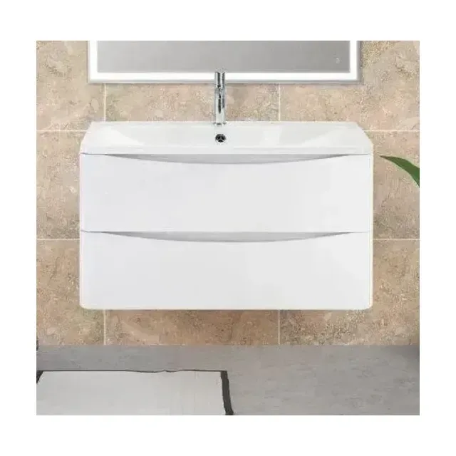 Тумба с раковиной BelBagno Аква (Acqua) 100 белый глянец подвесная