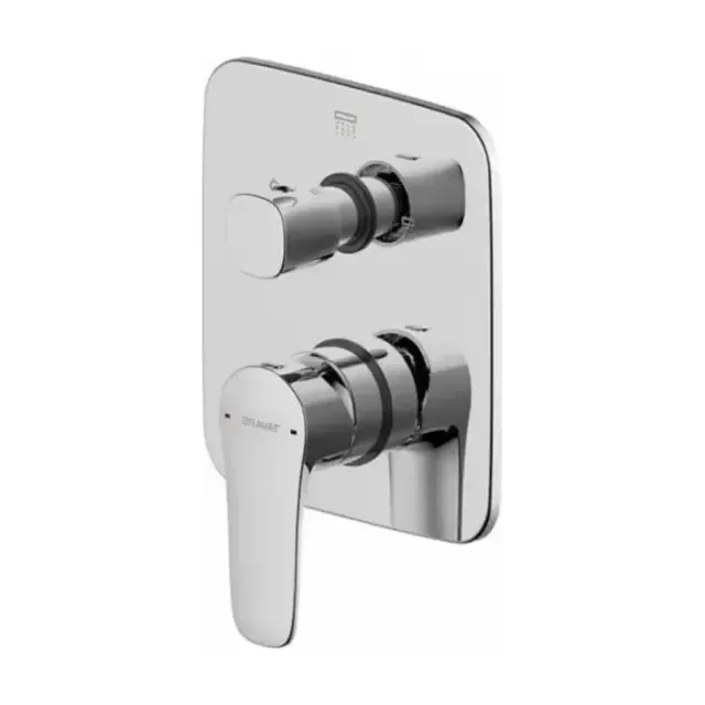 Смеситель Bravat Source (PB8173218CP-3-ENG+D969CP-B-ENG) для ванны и душа скрытый монтаж (3-функц) хром (комплект)