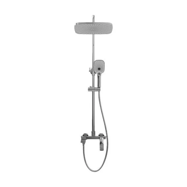 Душевая стойка Grossman Mercury 500.K35.10.100 с верхним душем,ручной лейкой и смесителем,хром глянцевый