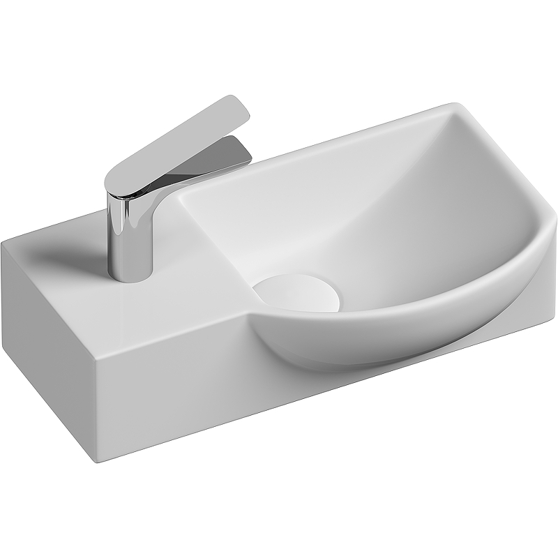 Раковина из сантехнического фарфора Ceramica Nova Элемент (Element) 40 см CN6039R подвесная цвет белый