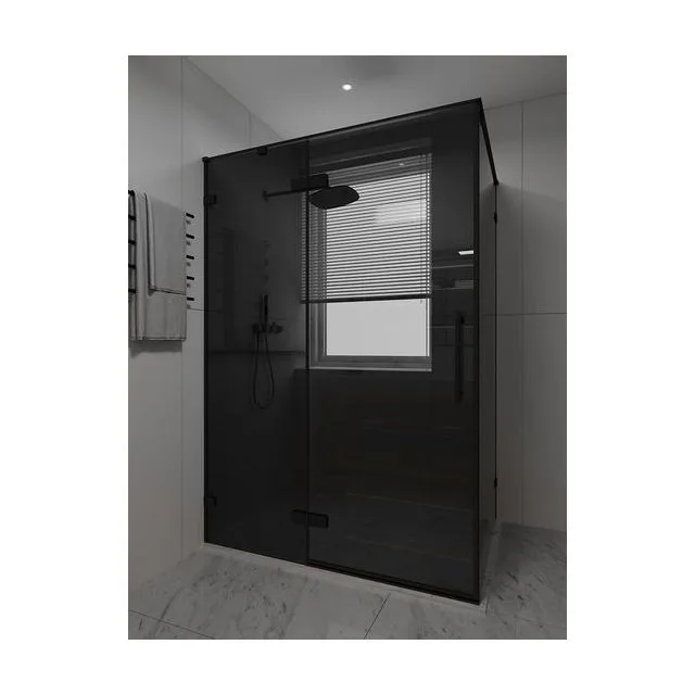 Боковая панель Veconi Premium Alassio SP BB, 800x2000, черный матовый, стекло черное
