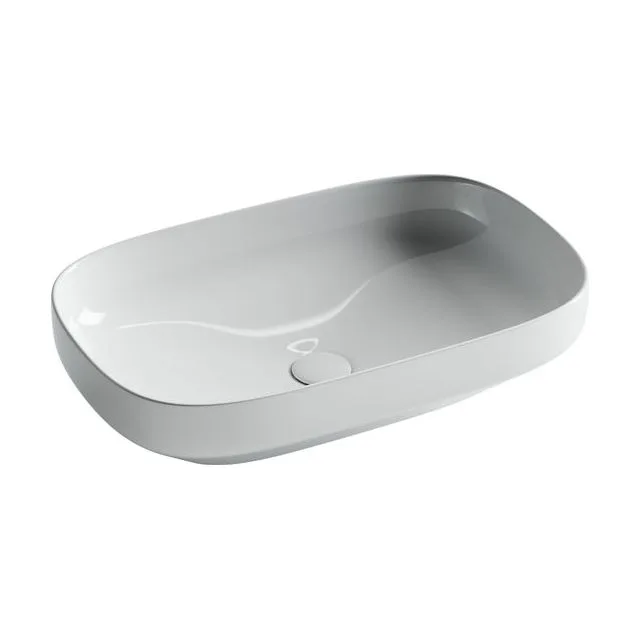 Раковина из сантехнического фарфора Ceramica Nova Элемент (Element) 60 см CN5030 накладная цвет белый