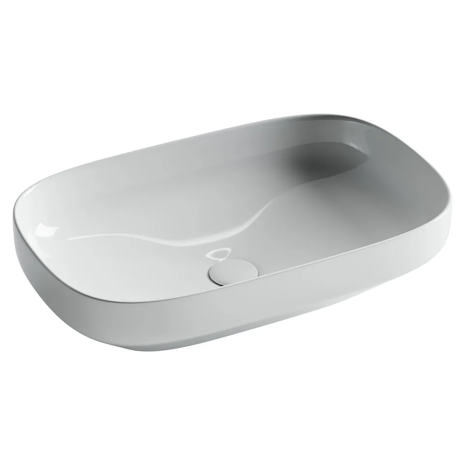 Раковина из сантехнического фарфора Ceramica Nova Элемент (Element) 60 см CN5030 накладная цвет белый