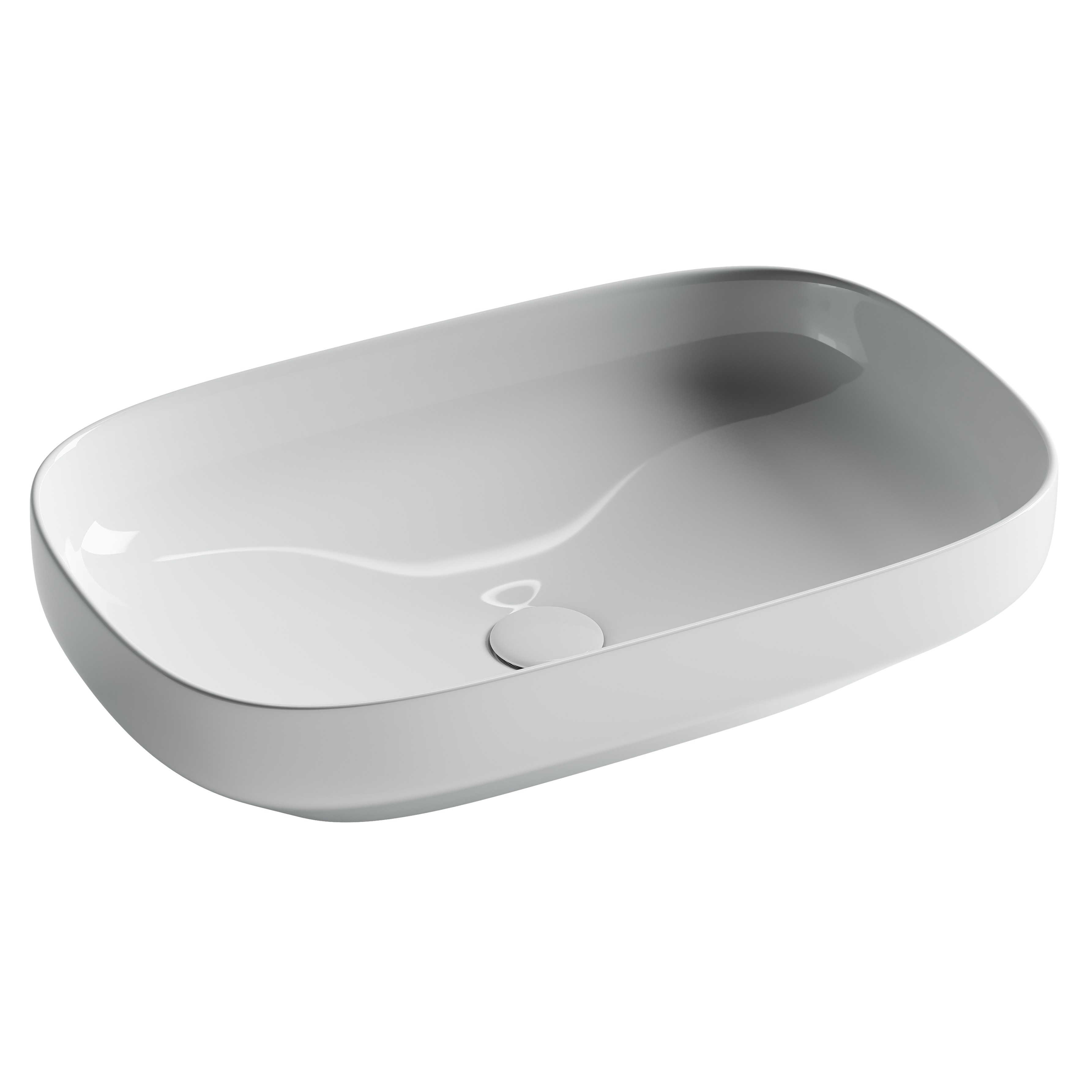 Раковина из сантехнического фарфора Ceramica Nova Элемент (Element) 60 см CN5030 накладная цвет белый