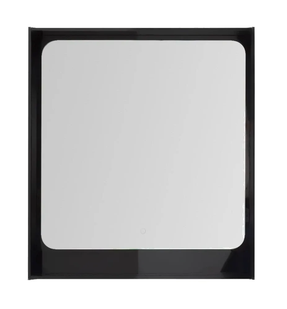 Зеркало Aquanet Милан 80 LED черный глянец