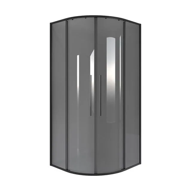 Душевое ограждение Niagara Nova NG-2827-34BLACK (100х100х195) Угловая,черный матовый,двери раздвижные,стекло тонированное