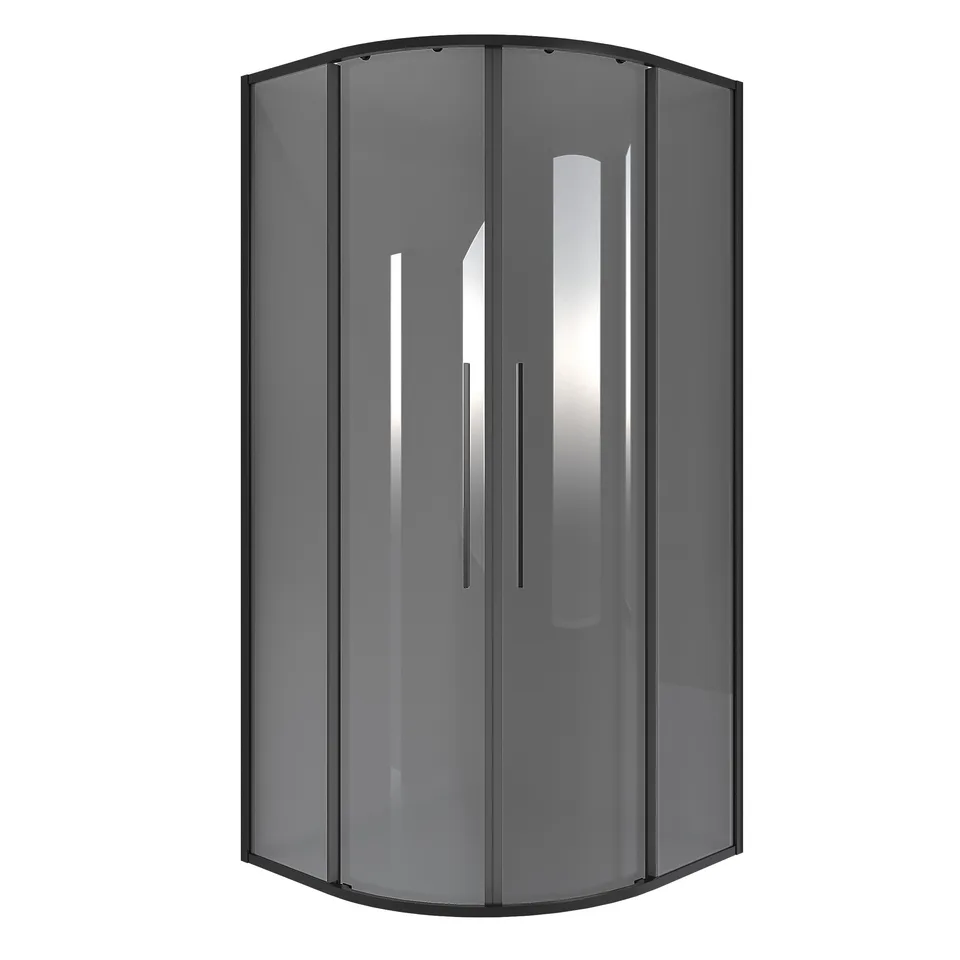 Душевое ограждение Niagara Nova NG-2827-34BLACK (100х100х195) Угловая,черный матовый,двери раздвижные,стекло тонированное,1 место