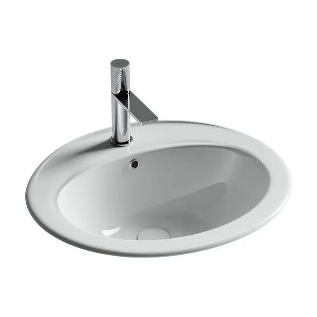 Раковина из сантехнического фарфора Ceramica Nova Звезда (Sun) 57 см CN6079 встраиваемая цвет белый