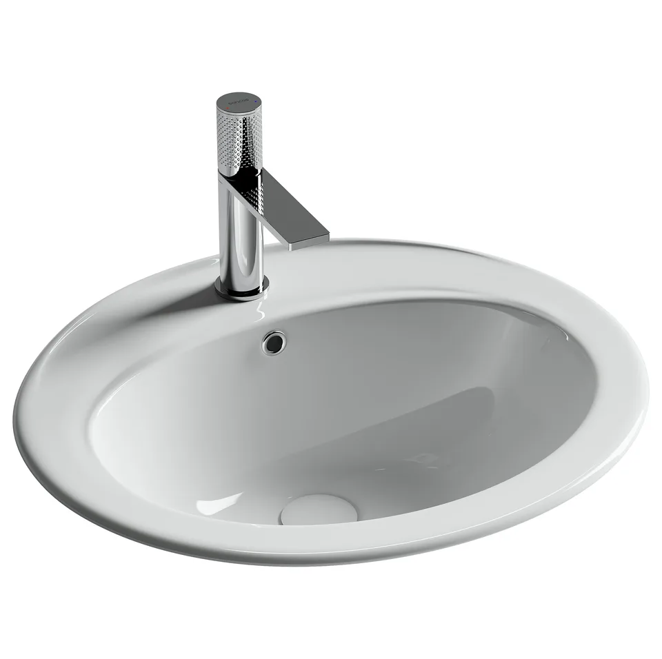 Раковина из сантехнического фарфора Ceramica Nova Звезда (Sun) 57 см CN6079 встраиваемая цвет белый