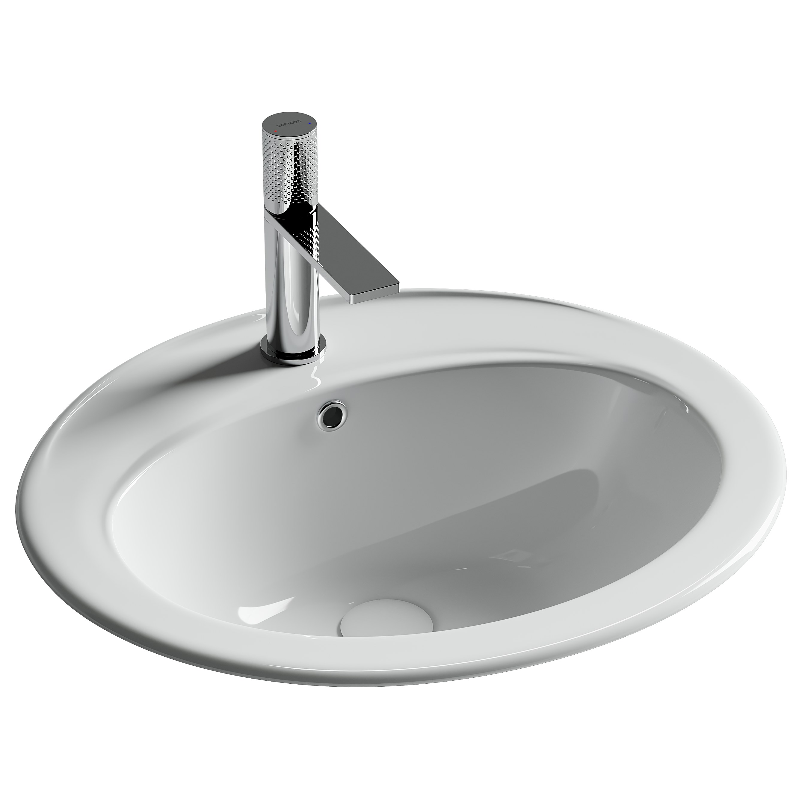Раковина из сантехнического фарфора Ceramica Nova Звезда (Sun) 57 см CN6079 встраиваемая цвет белый