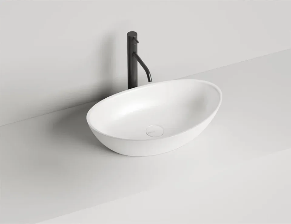 Накладная раковина Salini Noemi S-Sense 56*34 белый глянец