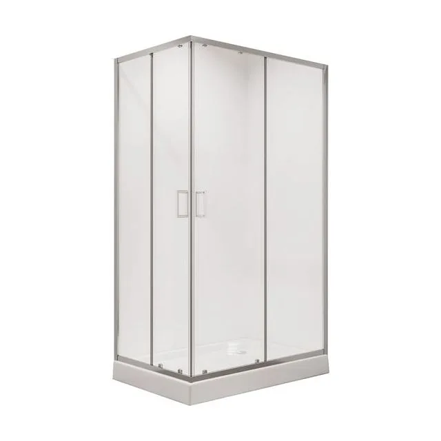Душевое ограждение Niagara Nova NG-6610-08 (120х80х195) прямоугольник,хром,двери раздвижные,стекло прозрачное