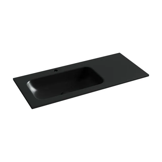 Раковина из сантехнического фарфора Ceramica Nova Грация (Grace) 101 см CN7014MB накладная цвет черный матовый