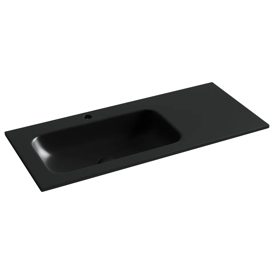 Раковина из сантехнического фарфора Ceramica Nova Грация (Grace) 101 см CN7014MB накладная цвет черный матовый
