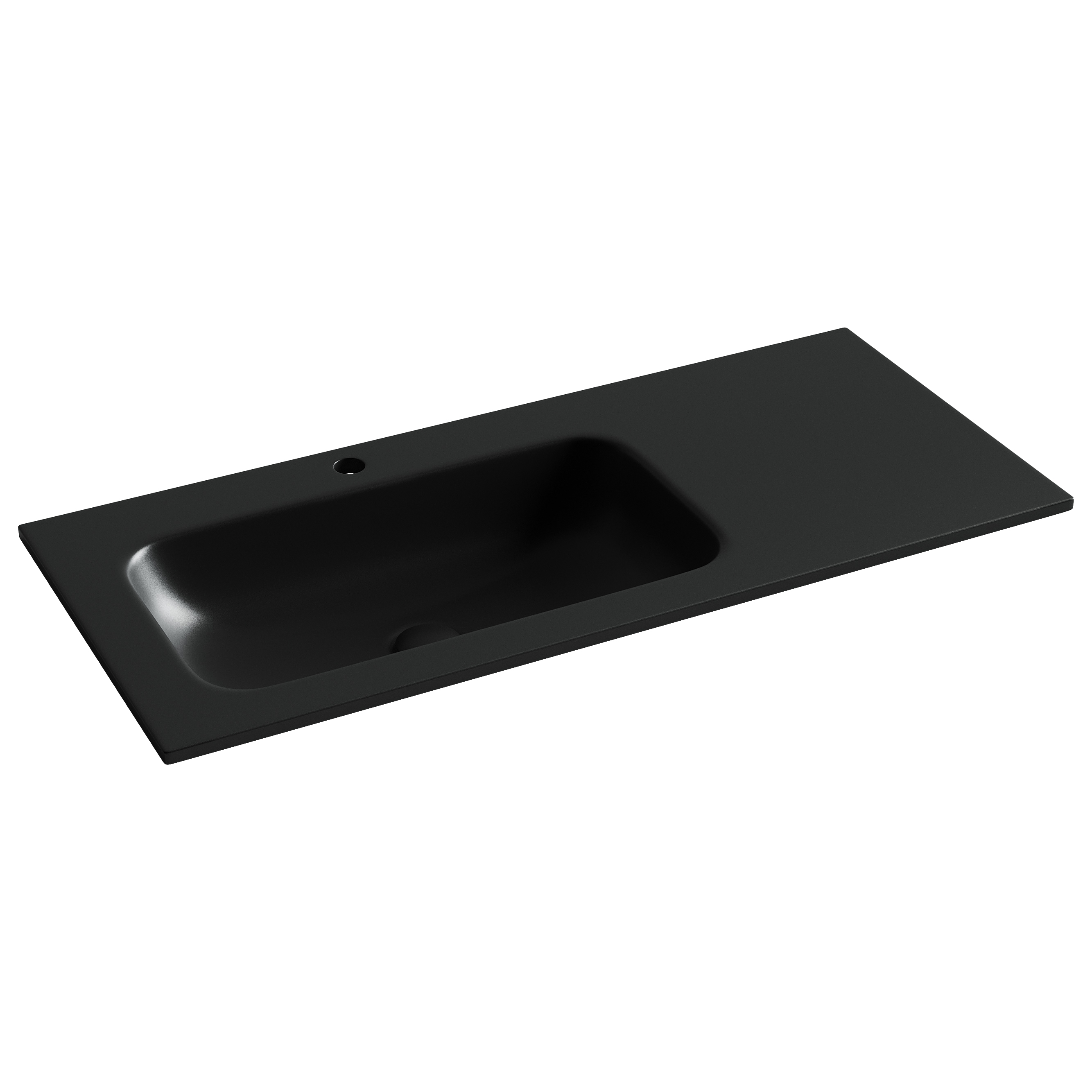 Раковина из сантехнического фарфора Ceramica Nova Грация (Grace) 101 см CN7014MB накладная цвет черный матовый