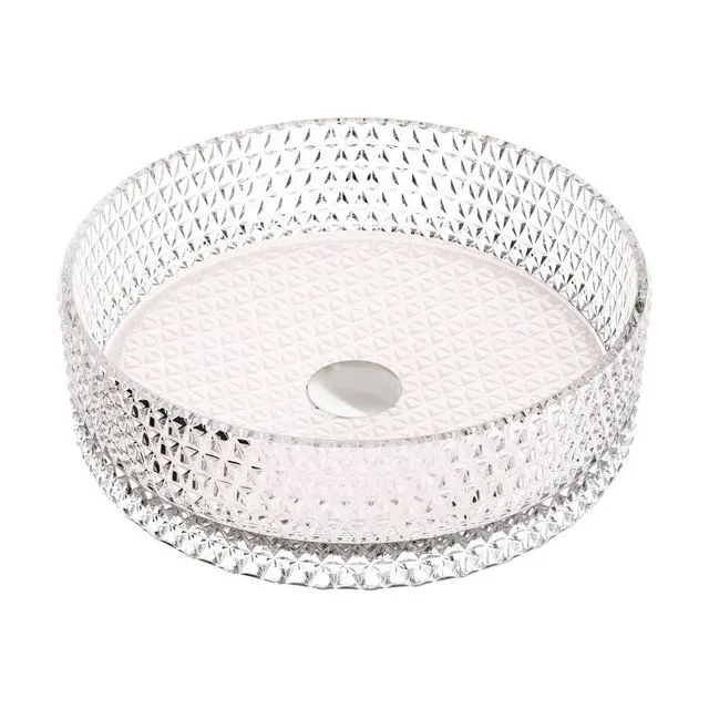 Раковина из стекла Ceramica Nova Кристалл (Cristal) 36 см CN6061 накладная цвет розовый