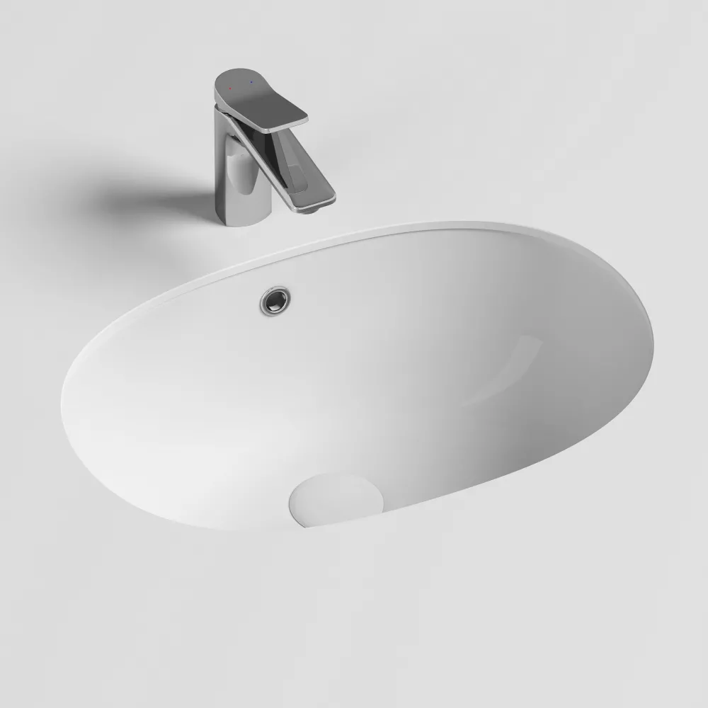 Раковина из сантехнического фарфора Ceramica Nova Элемент (Element) 57 см CN6044 встраиваемая цвет белый