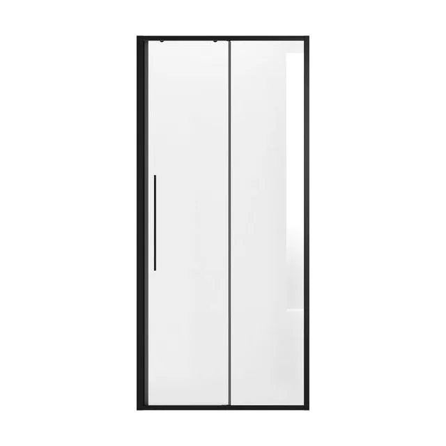 Дверь в нишу Niagara Nova NG-84-10AB (100х195) черный матовый,стекло прозрачное,дверь раздвижная