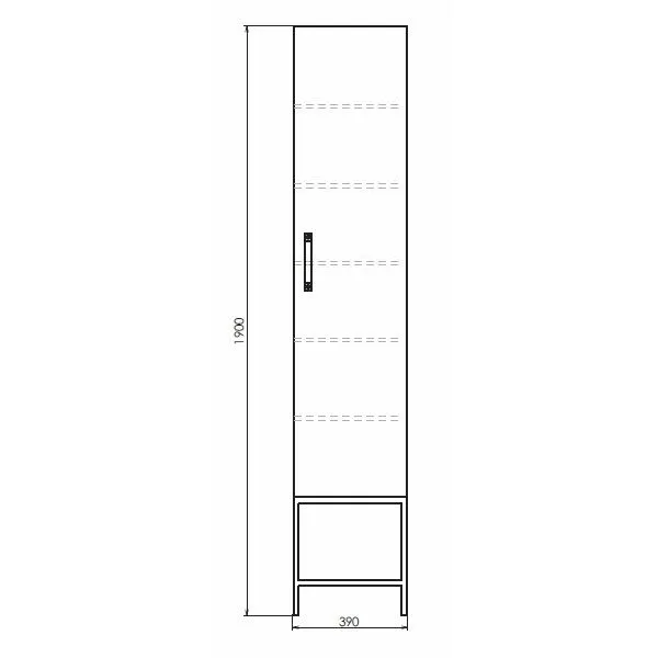 Шкаф-колонна Comforty Бредфорд 40 дуб темный L/R