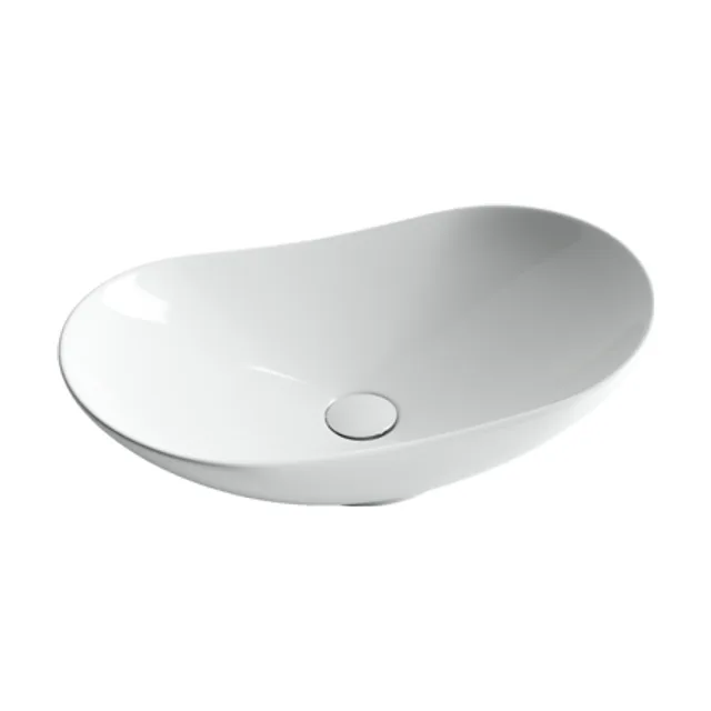 Раковина из сантехнического фарфора Ceramica Nova Элемент (Element) 62 см CN6015 накладная цвет белый