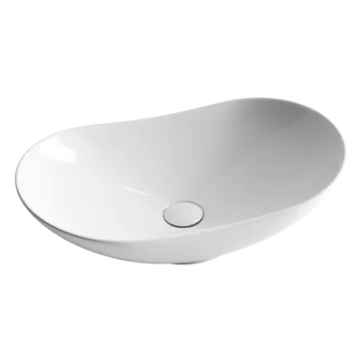 Раковина из сантехнического фарфора Ceramica Nova Элемент (Element) 62 см CN6015 накладная цвет белый