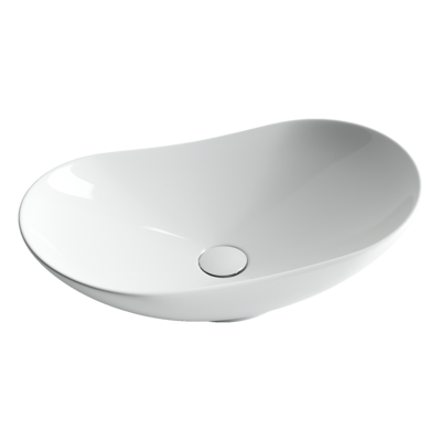 Раковина из сантехнического фарфора Ceramica Nova Элемент (Element) 62 см CN6015 накладная цвет белый