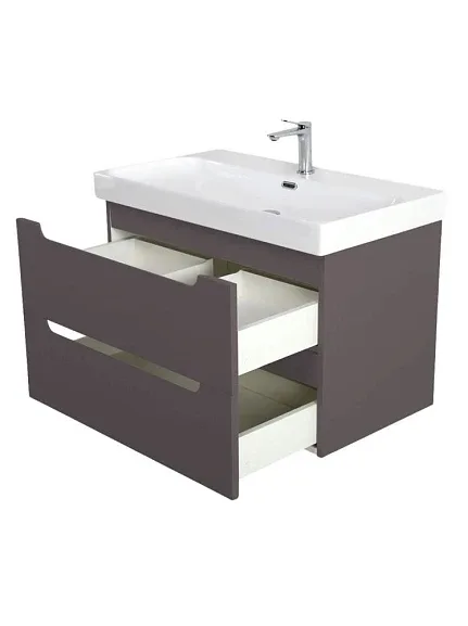 Тумба с раковиной BelBagno Этна (Etna) 80 темно-серая матовая (раковина BB-8078-80)