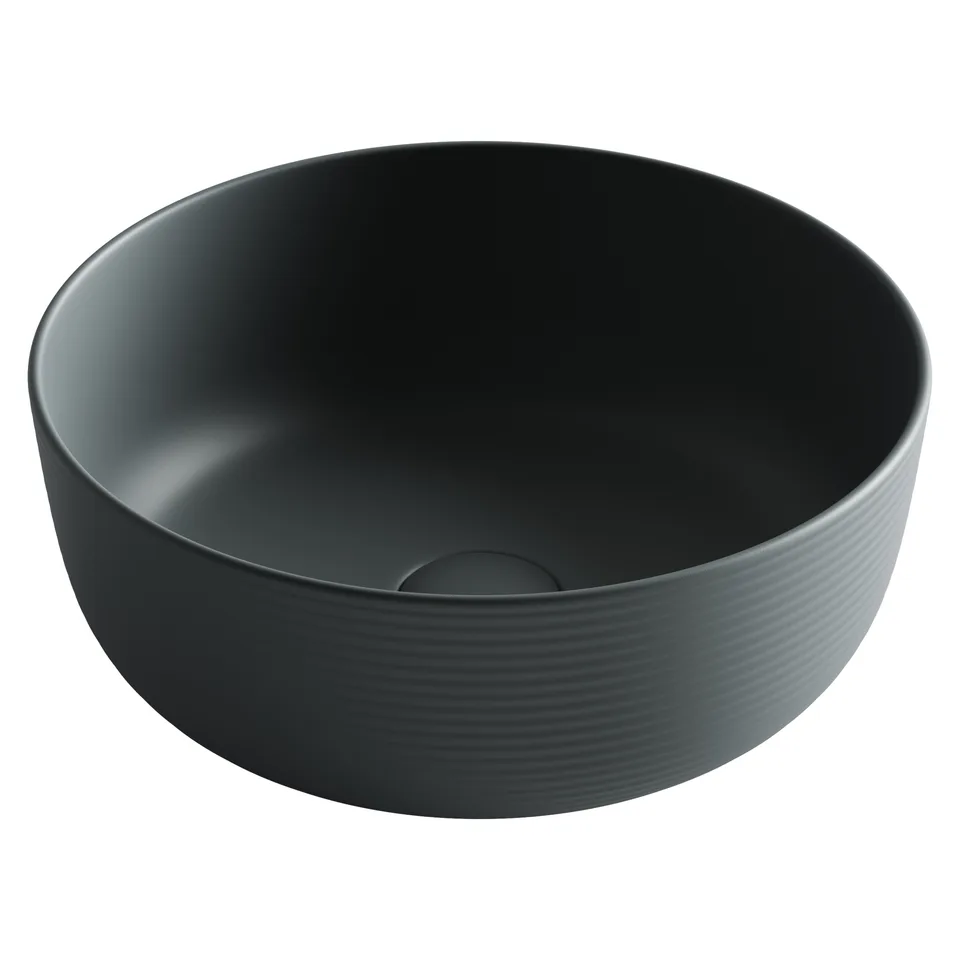 Раковина из сантехнического фарфора Ceramica Nova Элемент (Element) 36 см CN6073MDH накладная цвет темный антрацит матовый