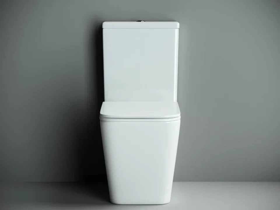 Унитаз-компакт Ceramicanova Cubic CN1803 36*64 безободковый с крышкой-сиденьем микролифт Slim