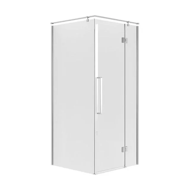 Душевое ограждение Niagara Nova NG-6631-34 (90х90х195) квадрат,хром,дверь распашная,стекло прозрачное