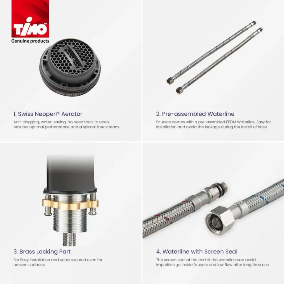 Смеситель Timo Briana 7111/03F для раковины черный матовый