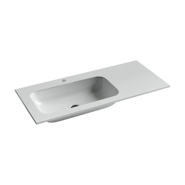 Раковина из сантехнического фарфора Ceramica Nova Грация (Grace) 101 см CN7014 накладная цвет белый