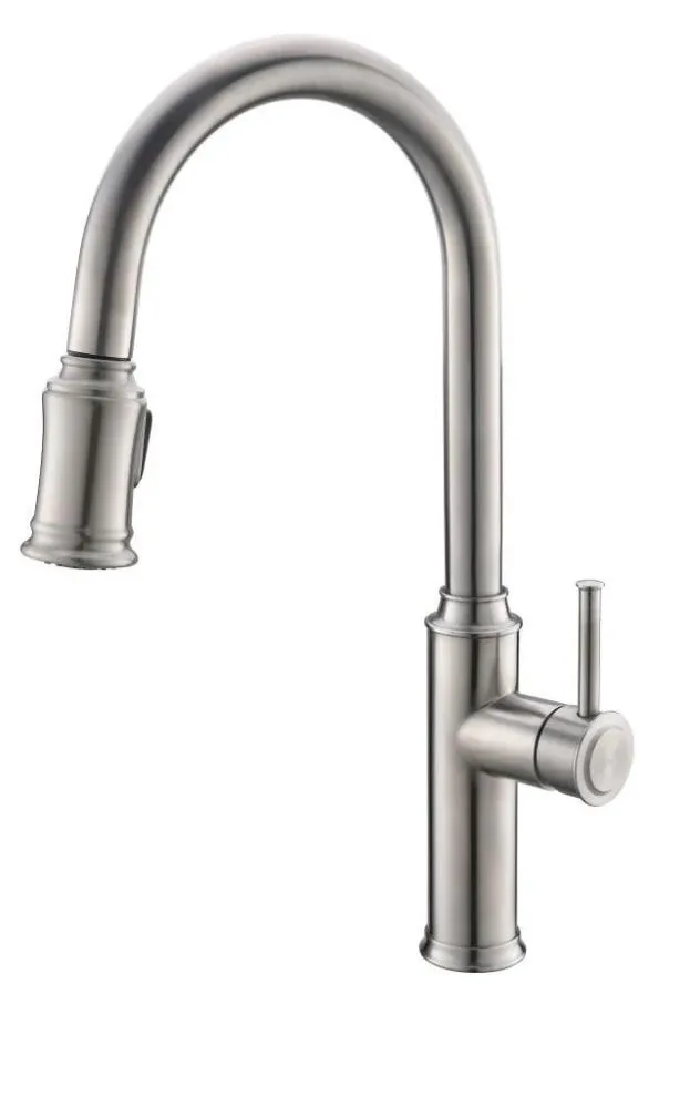 Смеситель BelBagno BB-LAM58-IN для кухни с выдвижным изливом сатин