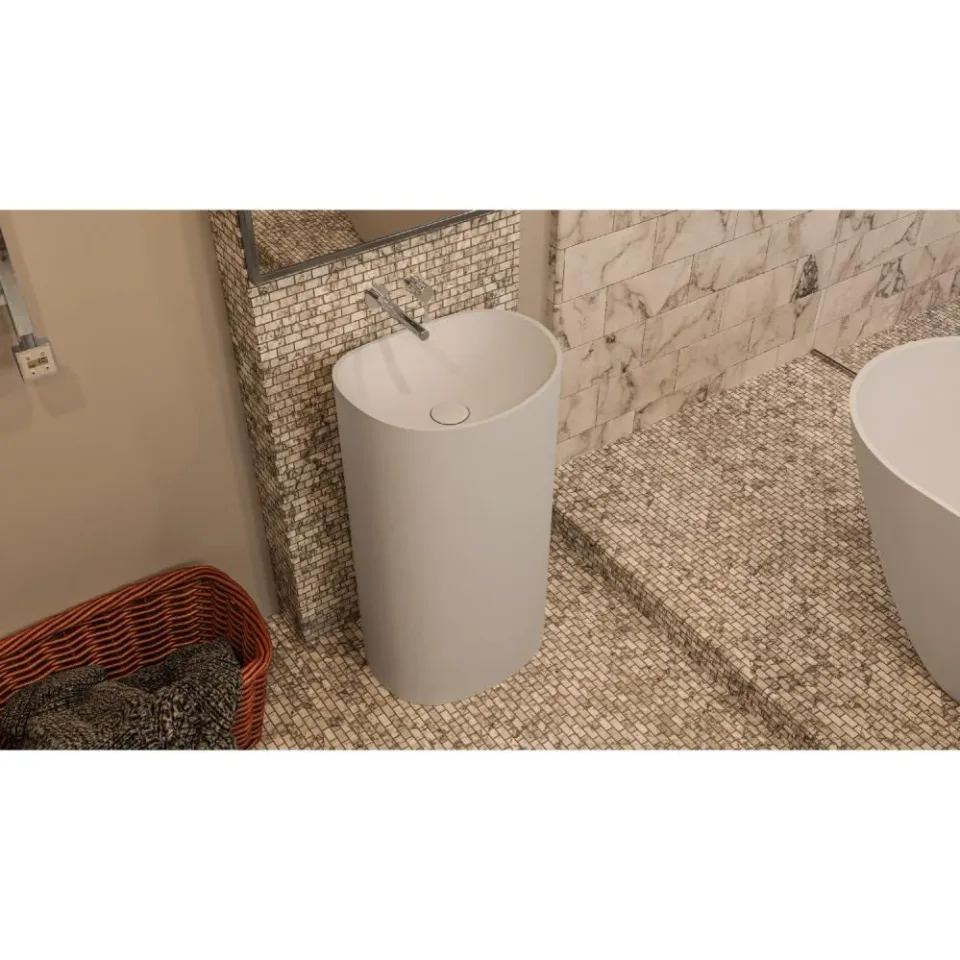 Напольная раковина Whitecross Stella 50*40 белая матовая