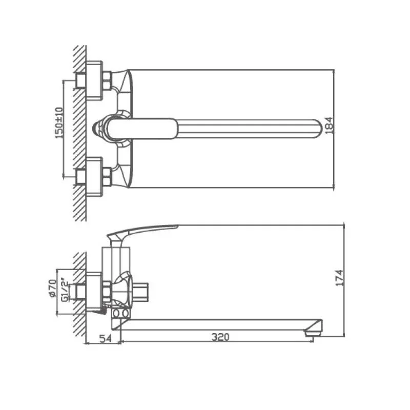 Смеситель Haiba HB22616 универсальный