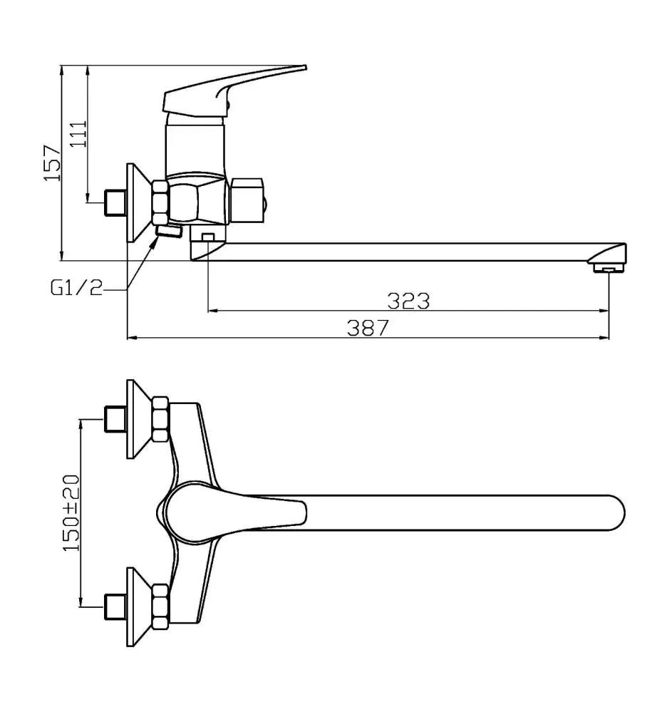 Смеситель Agger Exact A2121100 универсальный хром