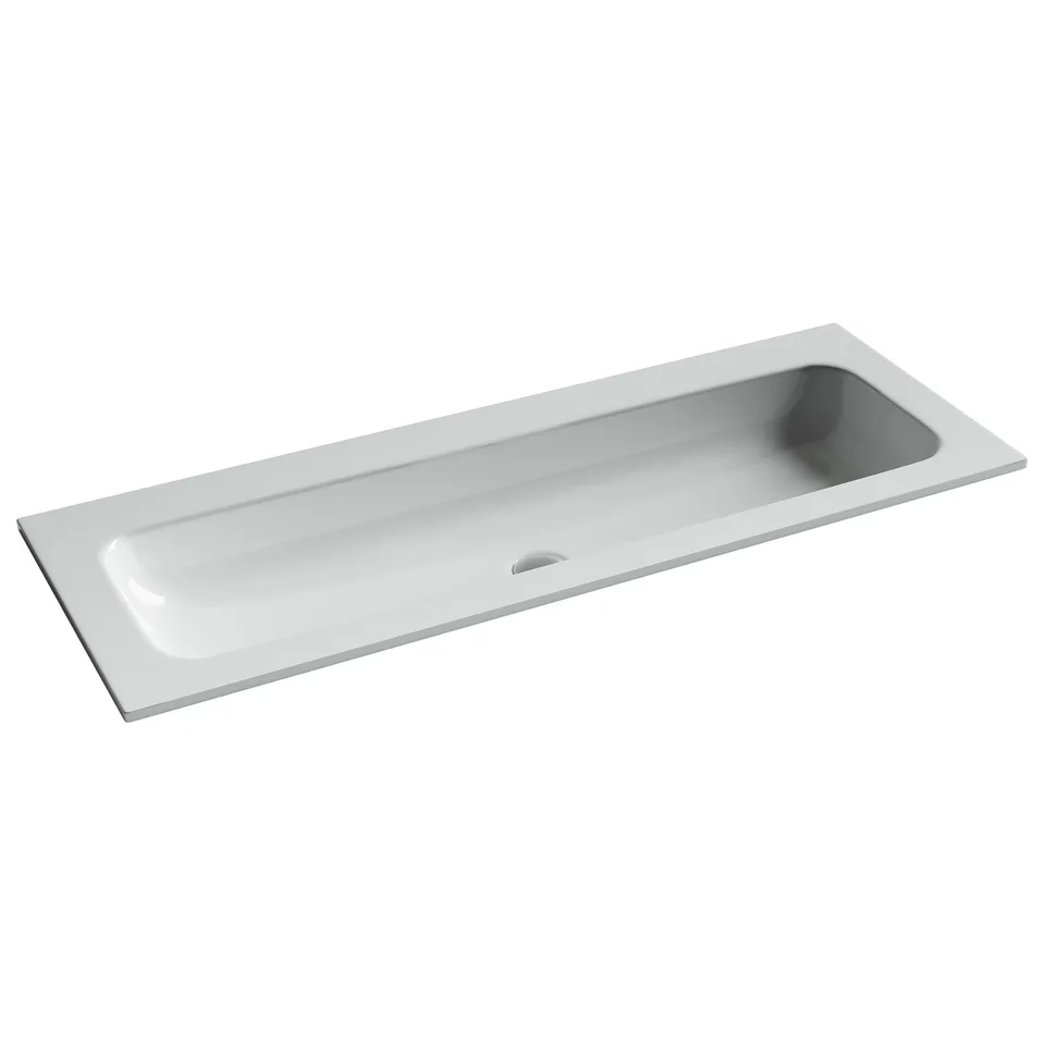 Раковина из сантехнического фарфора Ceramica Nova Грация (Grace) 121 см CN7016wx накладная цвет белый