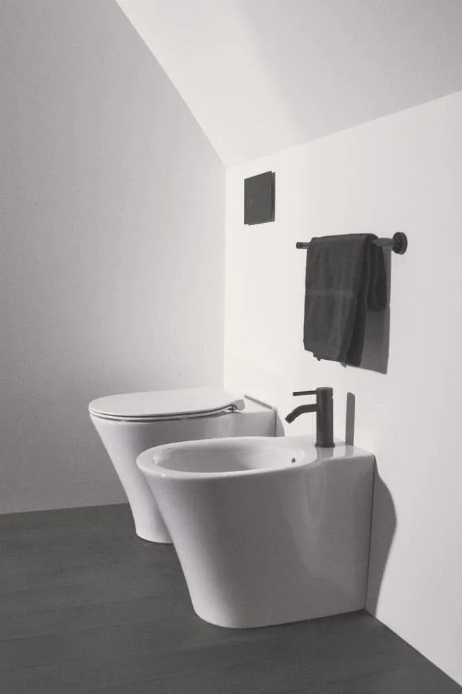 Смеситель Ideal Standard Ceraline BC197XG для биде с донным клапаном черный матовый