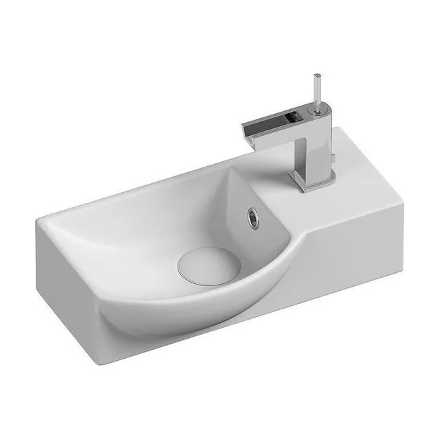 Раковина из сантехнического фарфора Ceramica Nova Элемент (Element) 40 см CN6039L подвесная цвет белый
