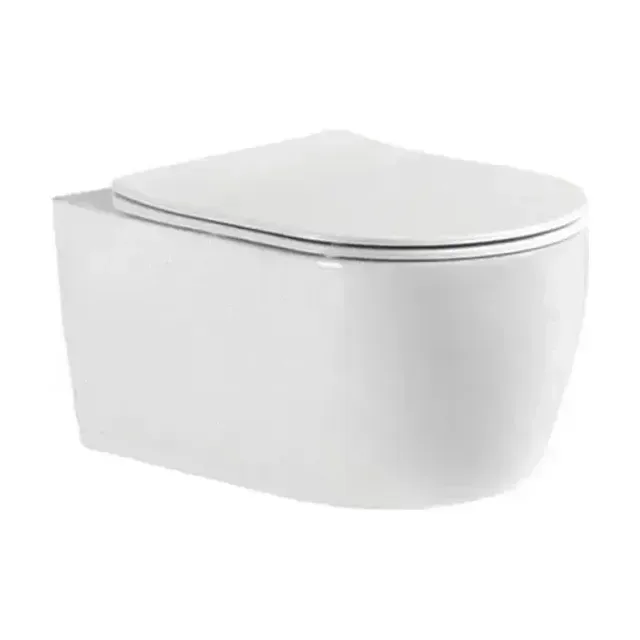 Подвесной унитаз Aquanet Smart W 36*49 безободковый с крышкой-сиденьем микролифт Slim