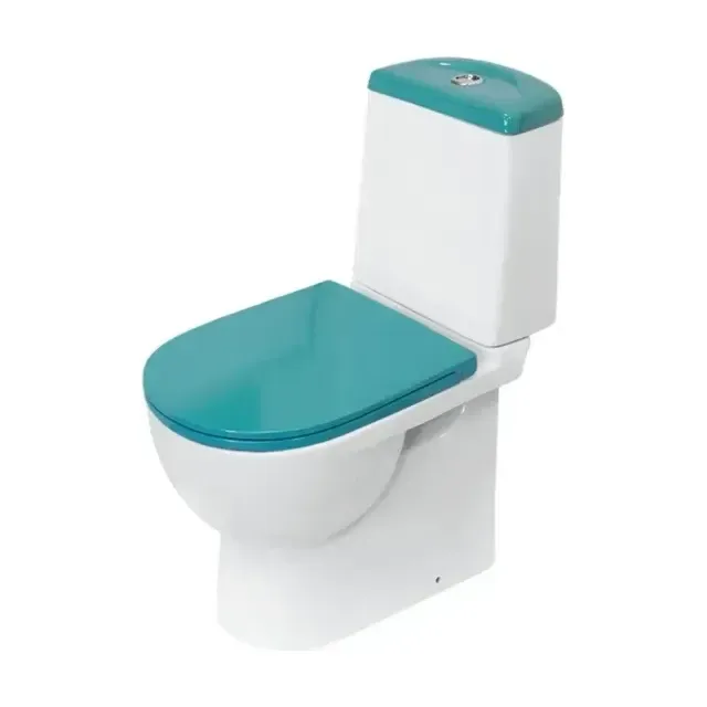 Унитаз-компакт Sanita Luxe Best Color Sea 34,5*62 с крышкой-сиденьем микролифт