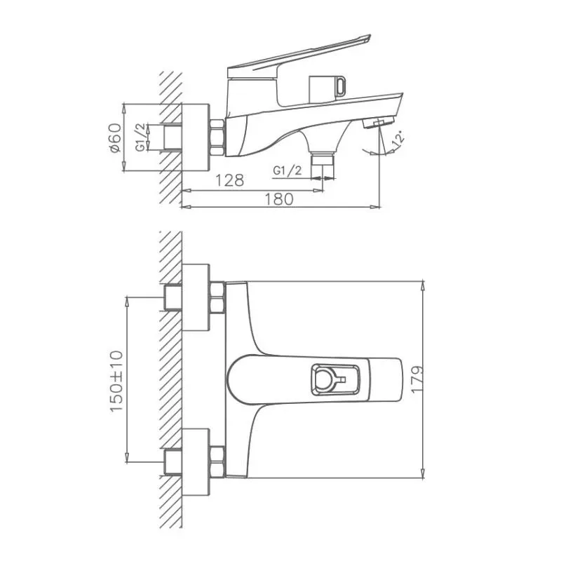 Смеситель Haiba HB60595 для ванны и душа