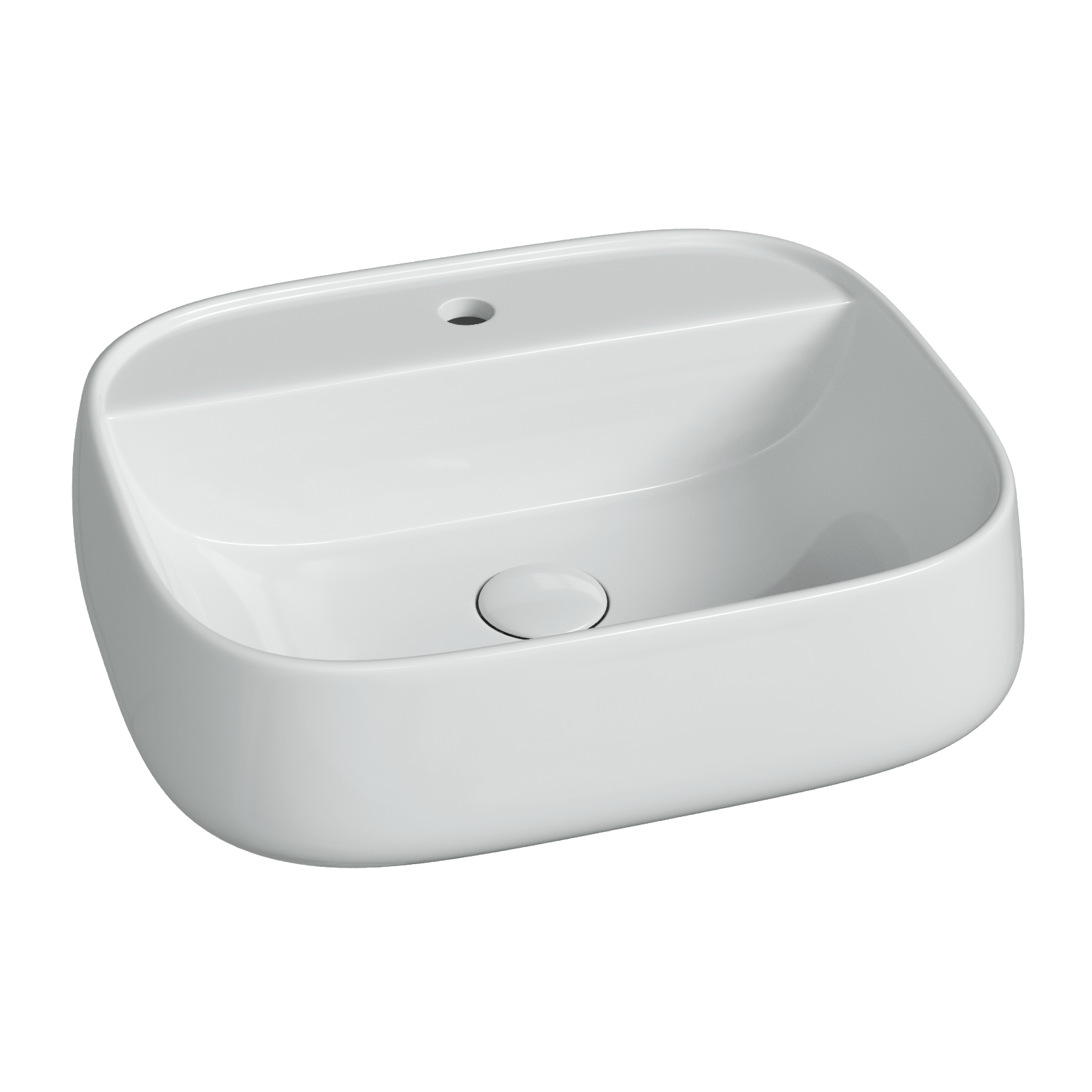 Раковина из сантехнического фарфора Ceramica Nova Источник (Fonte) 50 см CN5051 накладная цвет белый