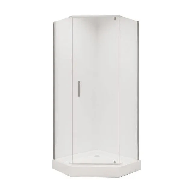Душевое ограждение Niagara Nova NG-6605-08 (90х90х195) трапеция,хром,дверь распашная,стекло прозрачное