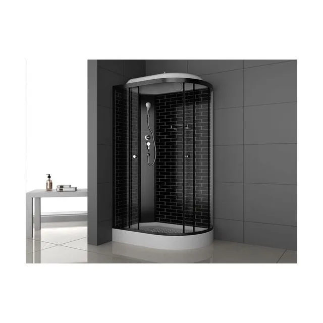Душевая кабина ODA-5007 L/R черный кирпич 120 x 80 x 215, исполнение L (L)