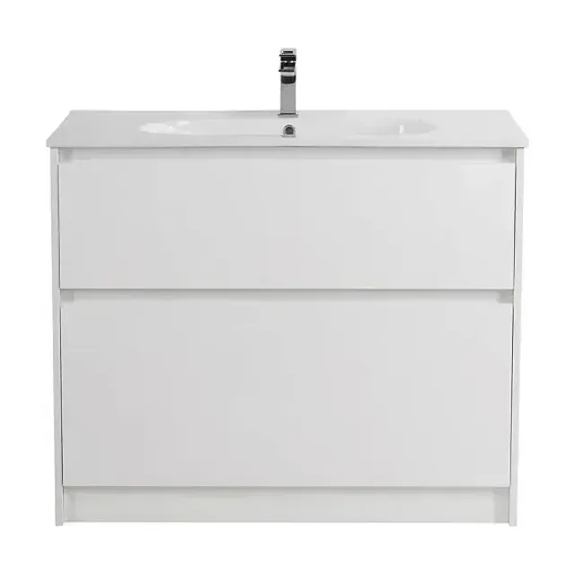 Тумба с раковиной BelBagno Крафт (Kraft) 100 напольная белый матовый (раковина LOV-1000-LVB)
