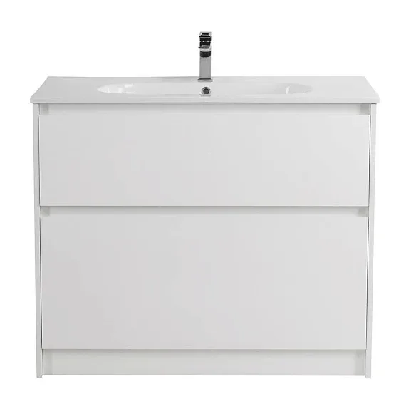 Тумба с раковиной BelBagno Крафт (Kraft) 100 напольная белый матовый (раковина LOV-1000-LVB)