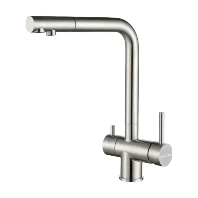 Смеситель Paulmark Skalen Sk213020-SS для кухни с функцией подключения фильтра сталь